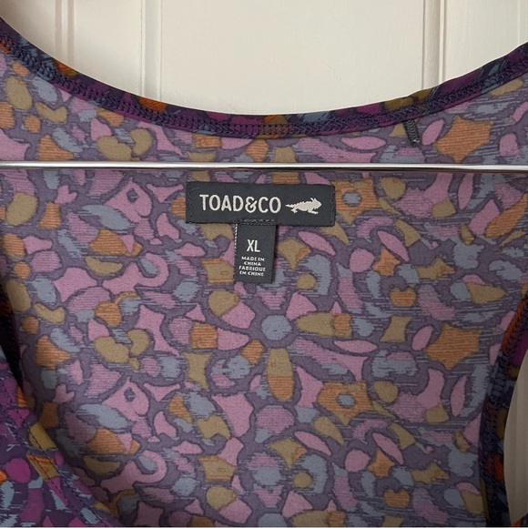 Toad & Co Livvy Sleeveless Dress XL Purple Pockets Drawstring Elastic Waist - Picture 7 of 12